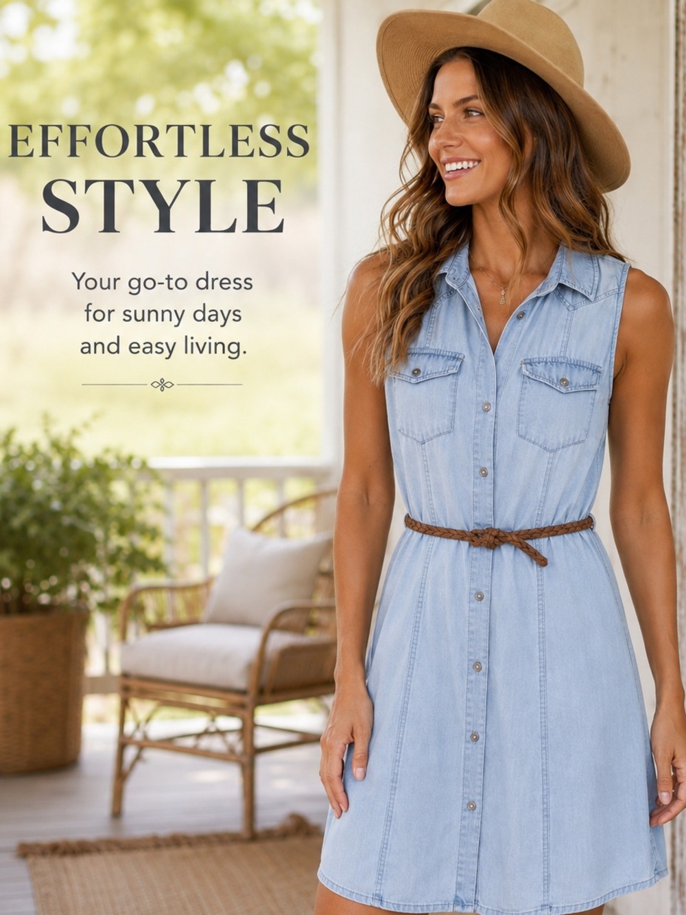 Ashley By 26 International Light Blue Denim Dress size large